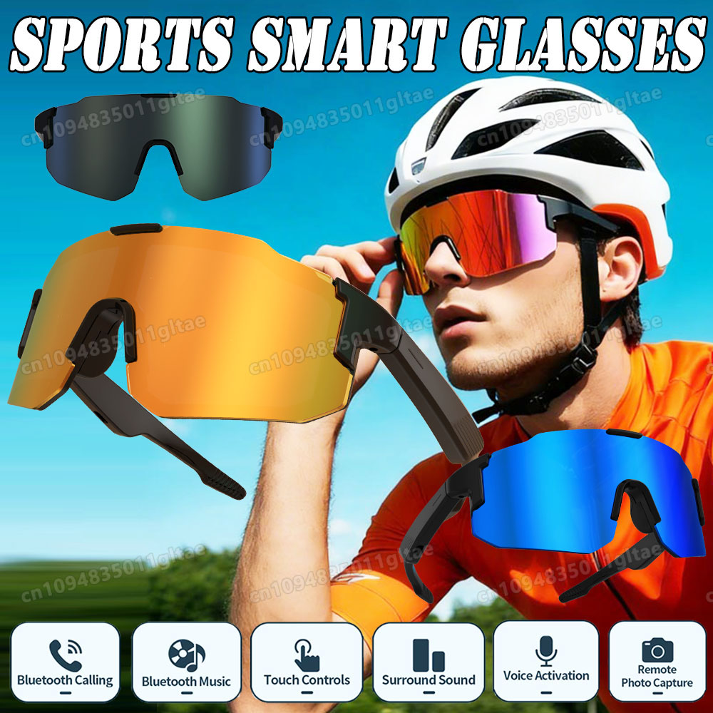 Audio Music Videos - Gafas Inteligentes de Ciclismo con Cámara,