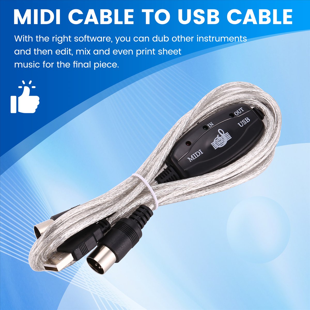 Cable Convertidor USB a MIDI d - Audio Music Editing reseña y precio