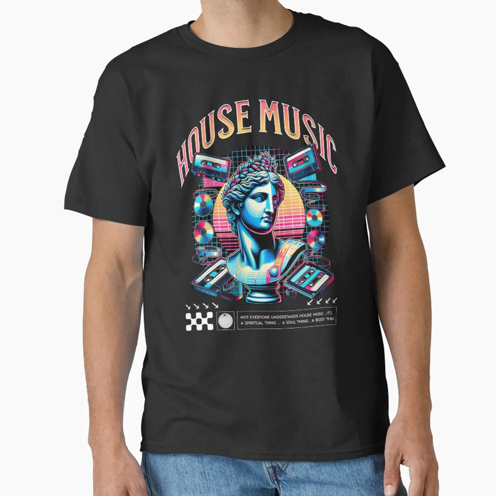 Camiseta Clásica Blanca con Es - Audio House Music reseña y precio
