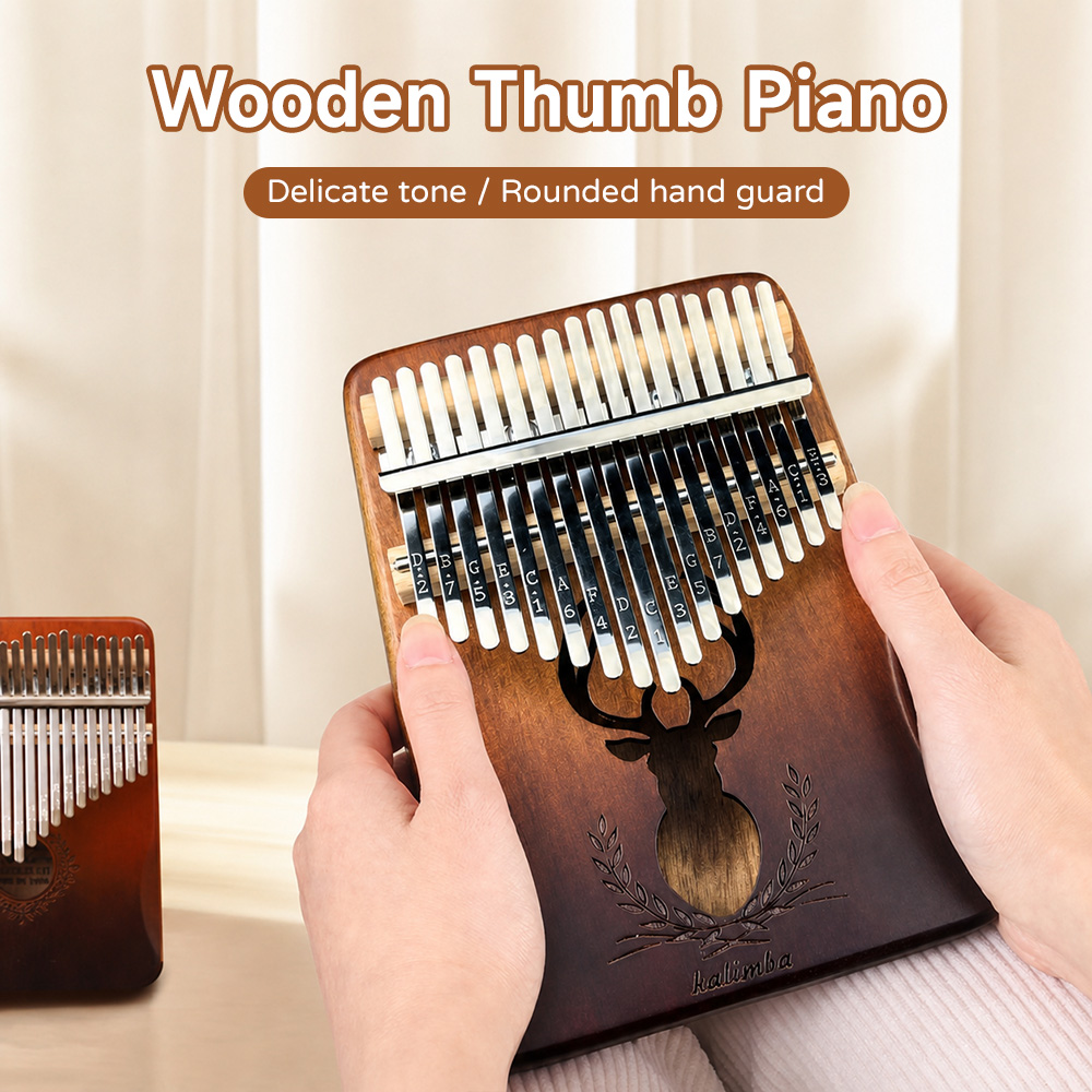 Kalimba de caoba de 21 teclas, - Kalimba Thumb Piano reseña y precio