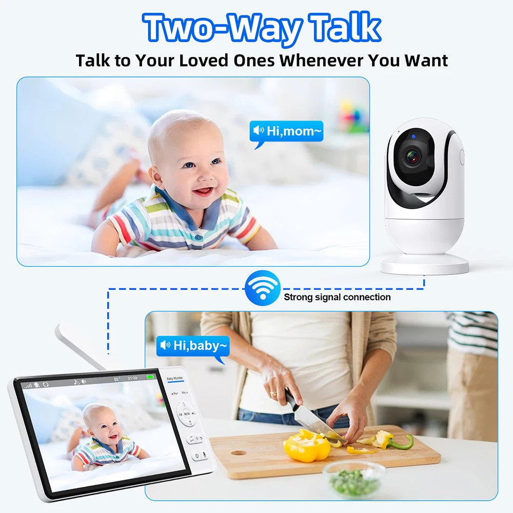 Monitor de bebé sin WiFi de 7  - Audio Music Videos reseña y precio