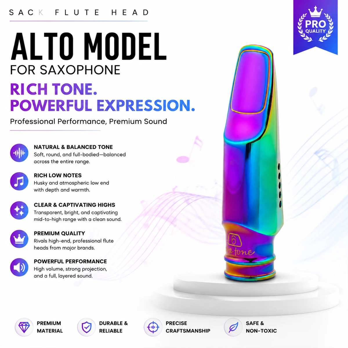 Boquilla para Saxofón Alto Aur - Trombone Mouthpiece reseña y precio